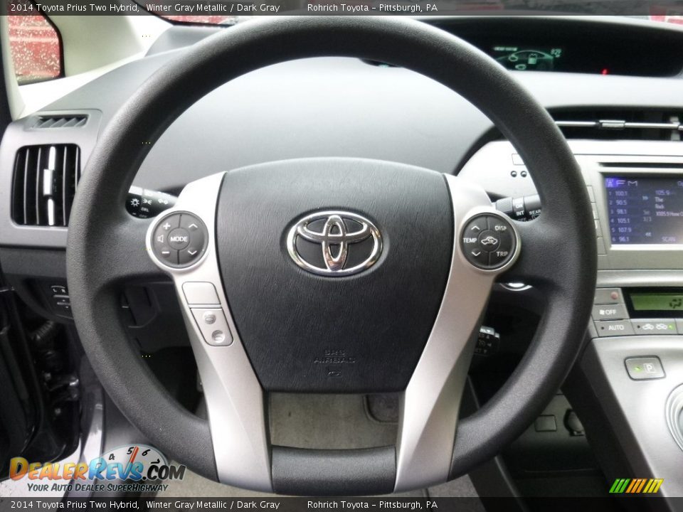 2014 Toyota Prius Two Hybrid Winter Gray Metallic / Dark Gray Photo #17