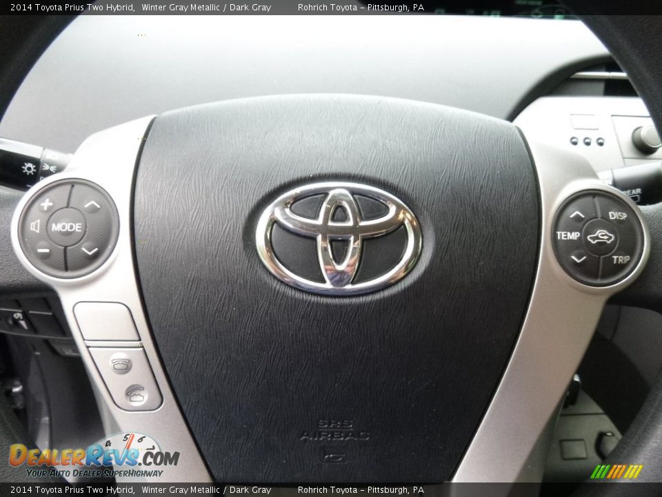 2014 Toyota Prius Two Hybrid Winter Gray Metallic / Dark Gray Photo #18