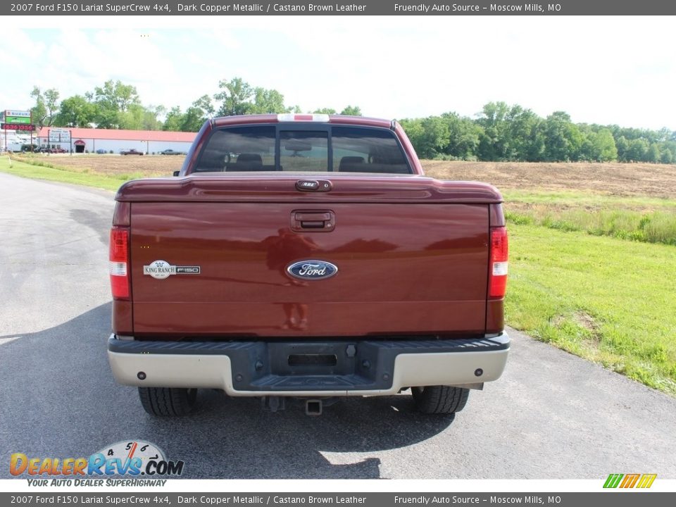 2007 Ford F150 Lariat SuperCrew 4x4 Dark Copper Metallic / Castano Brown Leather Photo #7