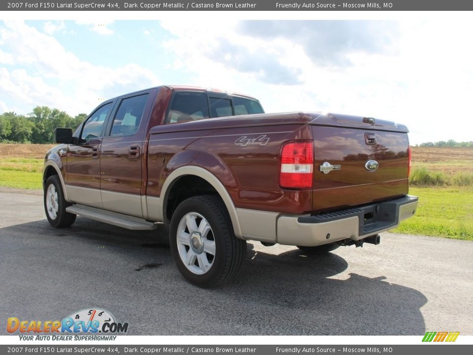 2007 Ford F150 Lariat SuperCrew 4x4 Dark Copper Metallic / Castano Brown Leather Photo #25