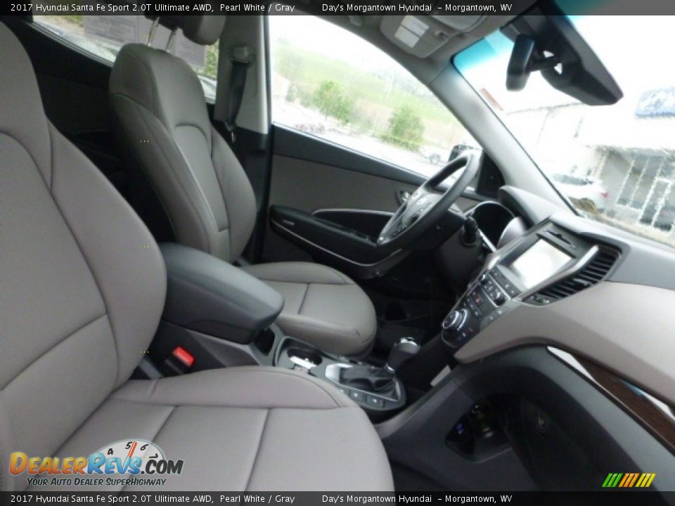 2017 Hyundai Santa Fe Sport 2.0T Ulitimate AWD Pearl White / Gray Photo #3