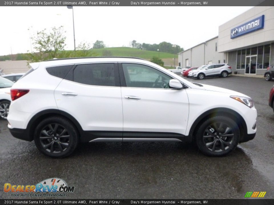 2017 Hyundai Santa Fe Sport 2.0T Ulitimate AWD Pearl White / Gray Photo #6