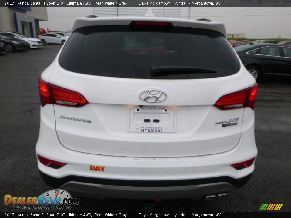 2017 Hyundai Santa Fe Sport 2.0T Ulitimate AWD Pearl White / Gray Photo #8