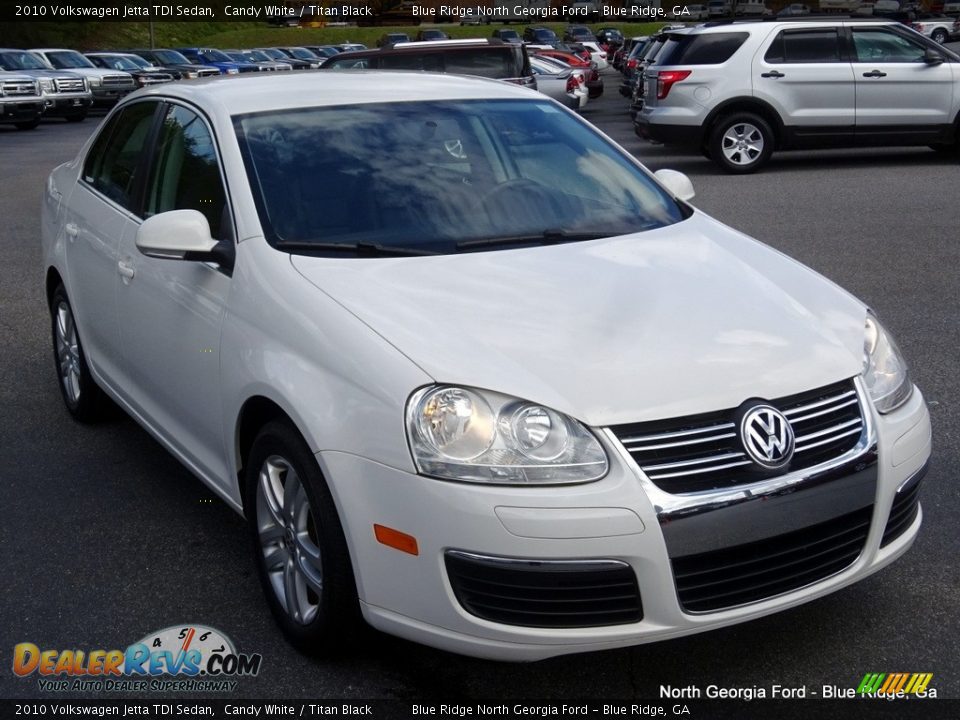 2010 Volkswagen Jetta TDI Sedan Candy White / Titan Black Photo #7