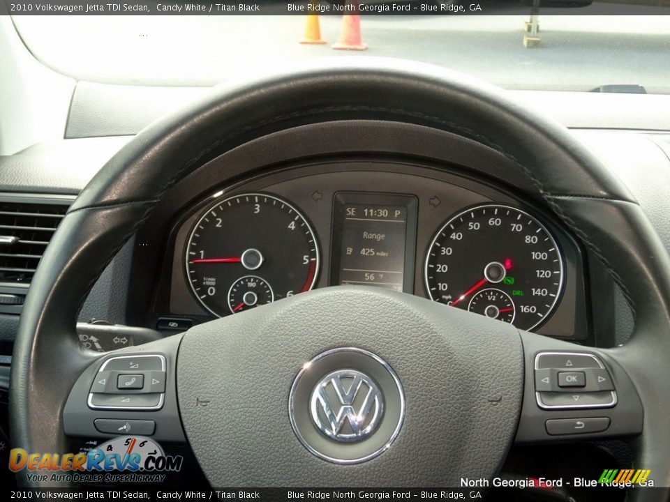 2010 Volkswagen Jetta TDI Sedan Candy White / Titan Black Photo #19