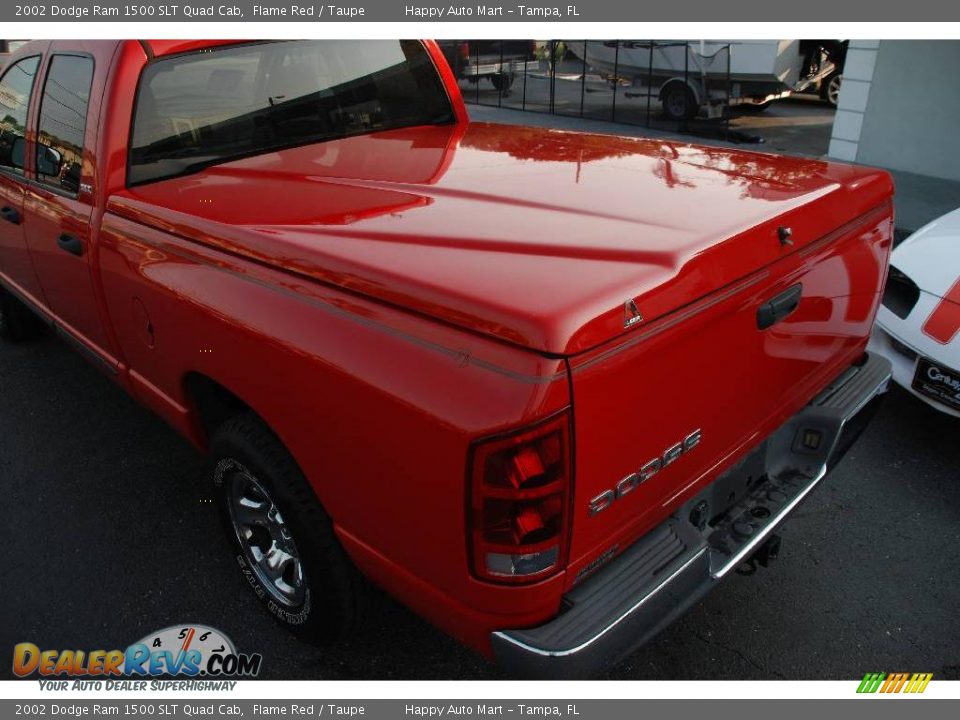 2002 Dodge Ram 1500 SLT Quad Cab Flame Red / Taupe Photo #9