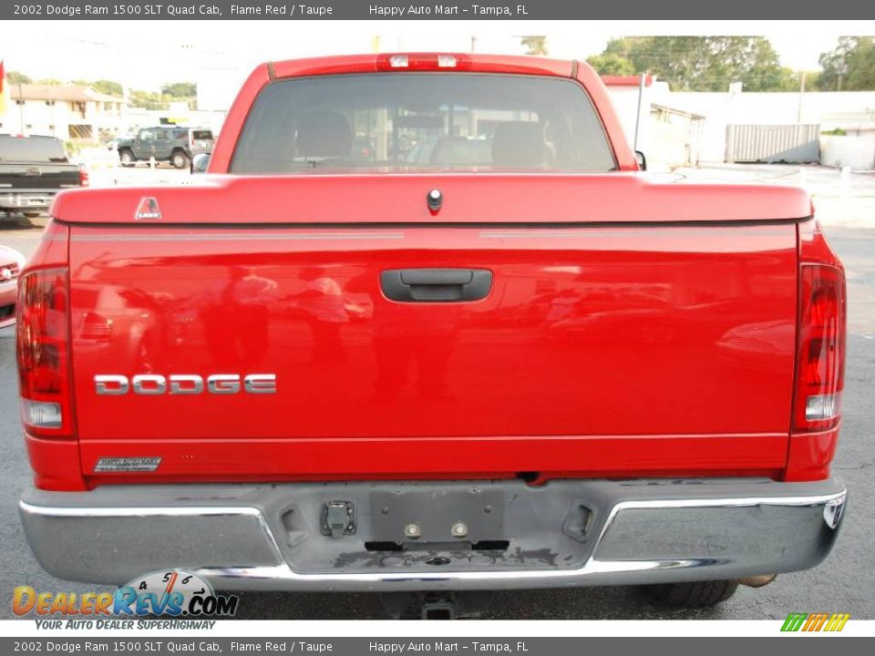 2002 Dodge Ram 1500 SLT Quad Cab Flame Red / Taupe Photo #11