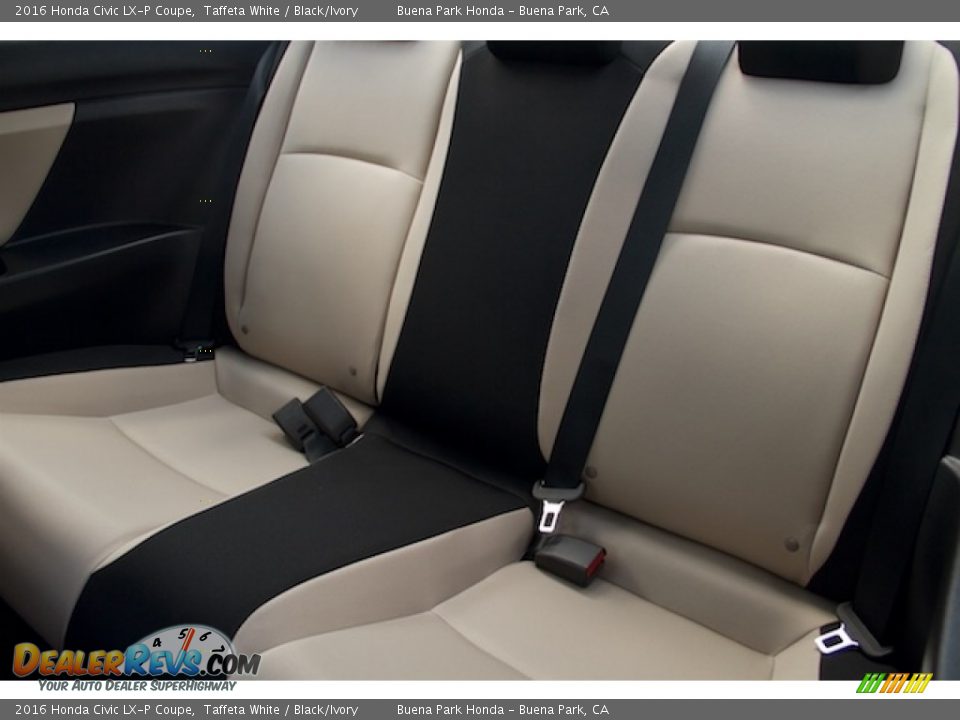 2016 Honda Civic LX-P Coupe Taffeta White / Black/Ivory Photo #10