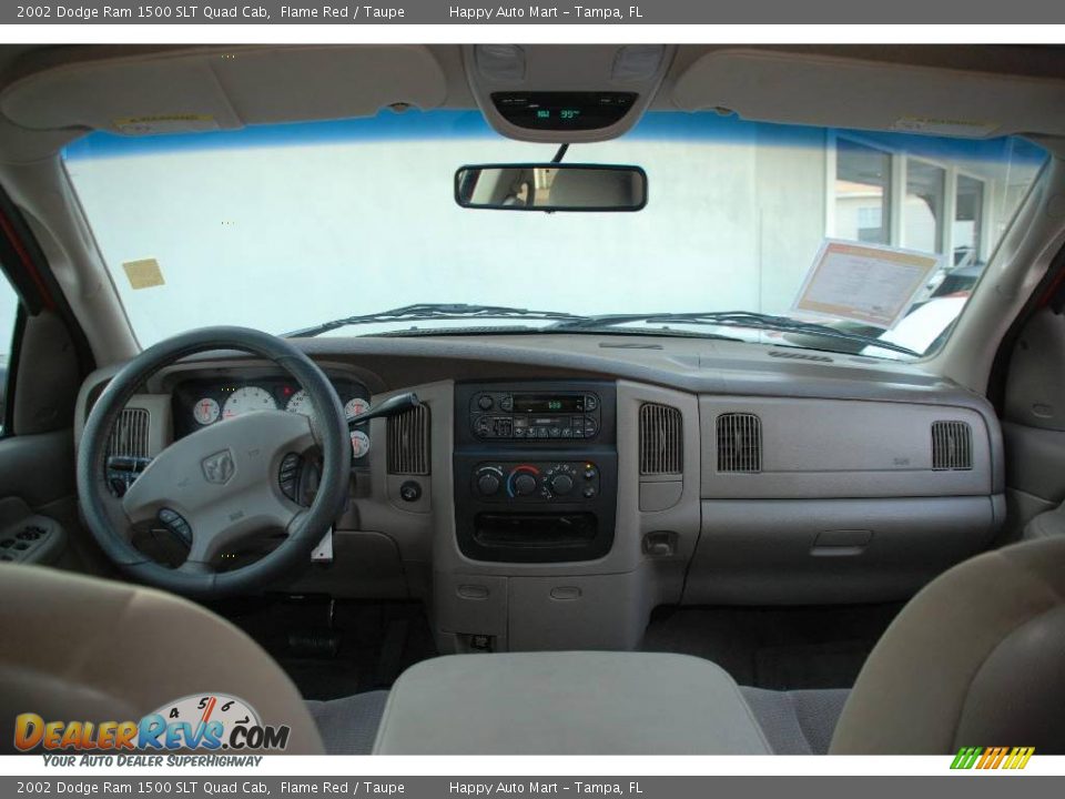 2002 Dodge Ram 1500 SLT Quad Cab Flame Red / Taupe Photo #21