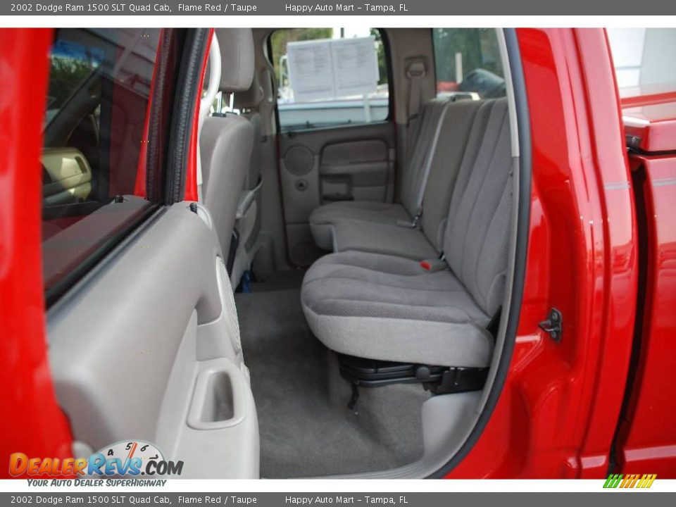 2002 Dodge Ram 1500 SLT Quad Cab Flame Red / Taupe Photo #23