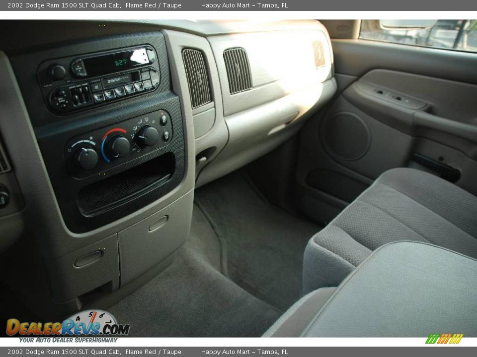 2002 Dodge Ram 1500 SLT Quad Cab Flame Red / Taupe Photo #30