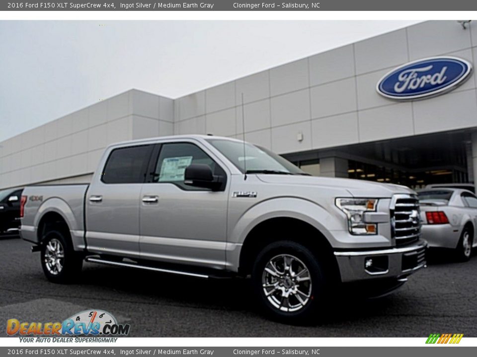 2016 Ford F150 XLT SuperCrew 4x4 Ingot Silver / Medium Earth Gray Photo #1