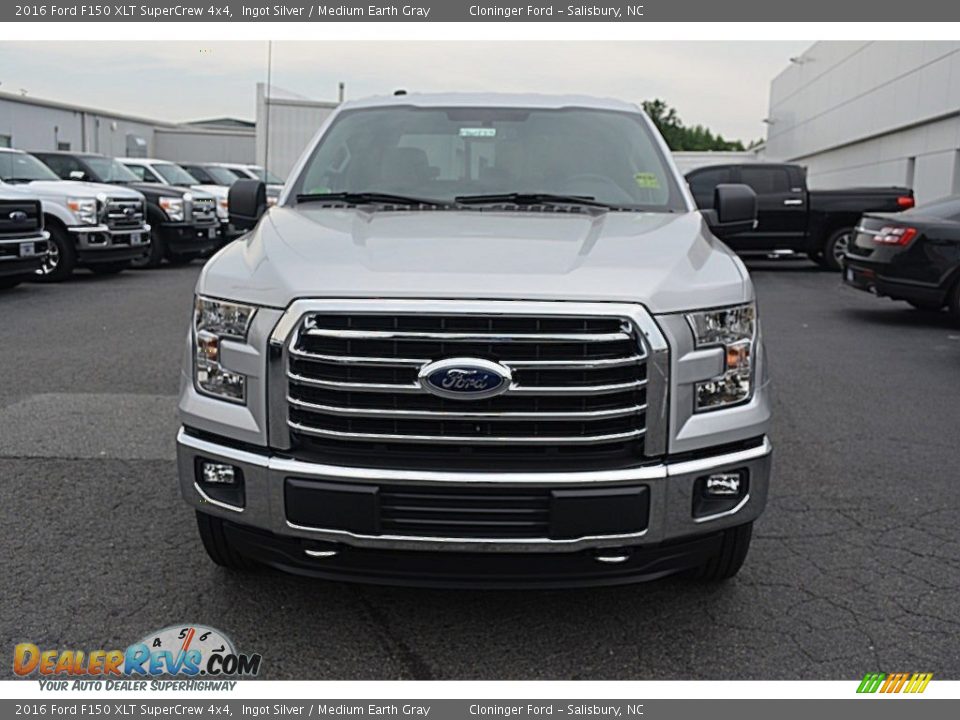 2016 Ford F150 XLT SuperCrew 4x4 Ingot Silver / Medium Earth Gray Photo #4