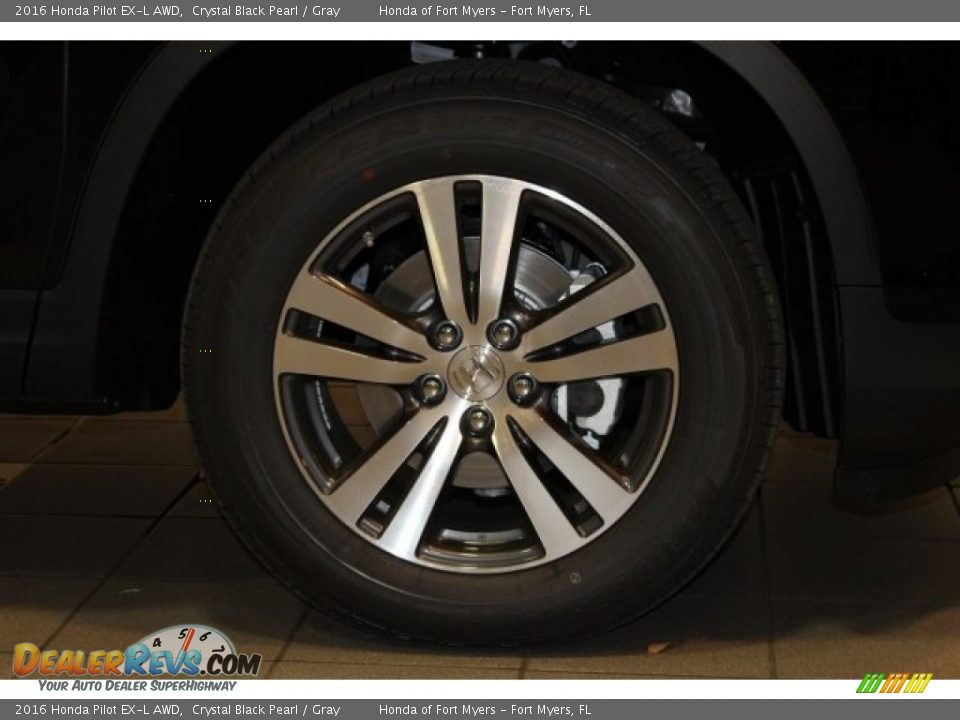 2016 Honda Pilot EX-L AWD Crystal Black Pearl / Gray Photo #2