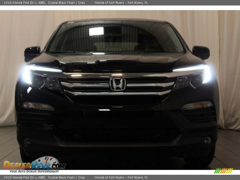 2016 Honda Pilot EX-L AWD Crystal Black Pearl / Gray Photo #4