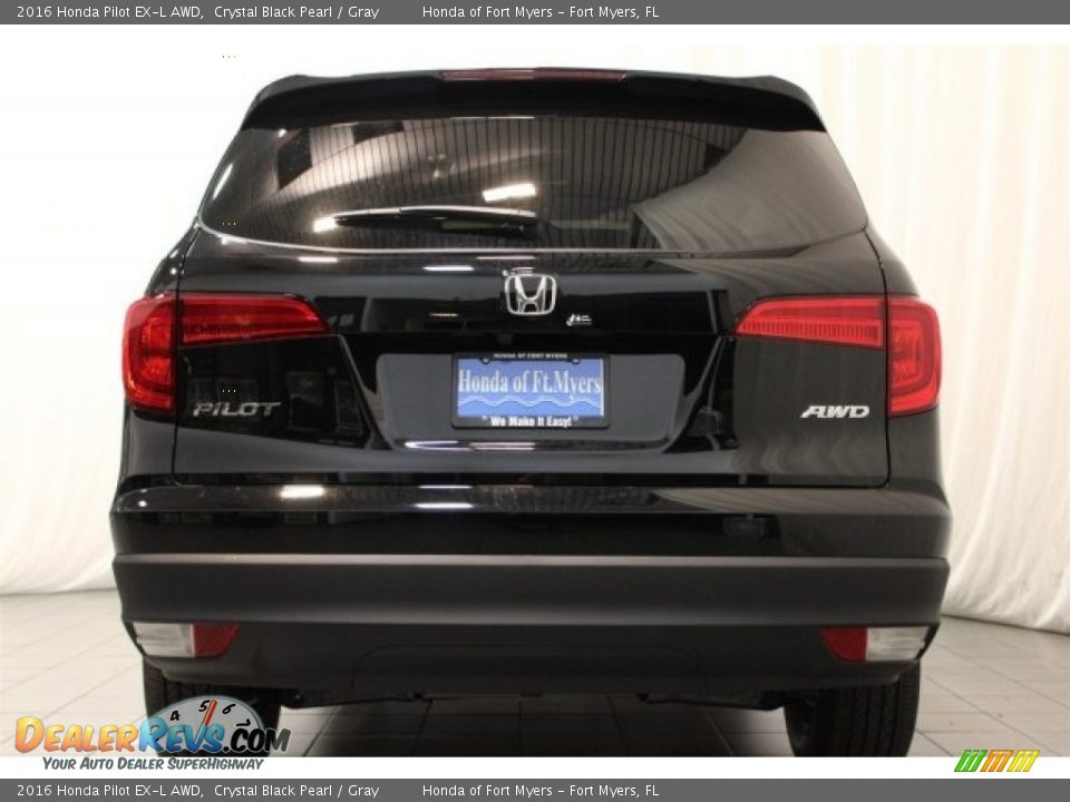 2016 Honda Pilot EX-L AWD Crystal Black Pearl / Gray Photo #5
