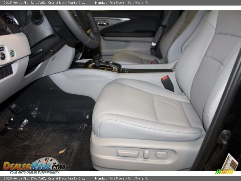 2016 Honda Pilot EX-L AWD Crystal Black Pearl / Gray Photo #8