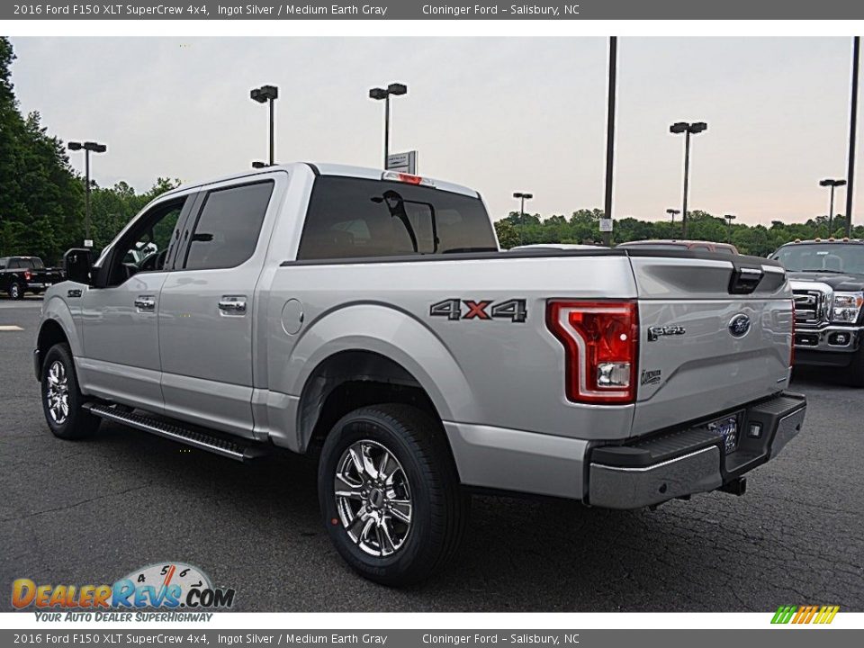 2016 Ford F150 XLT SuperCrew 4x4 Ingot Silver / Medium Earth Gray Photo #16