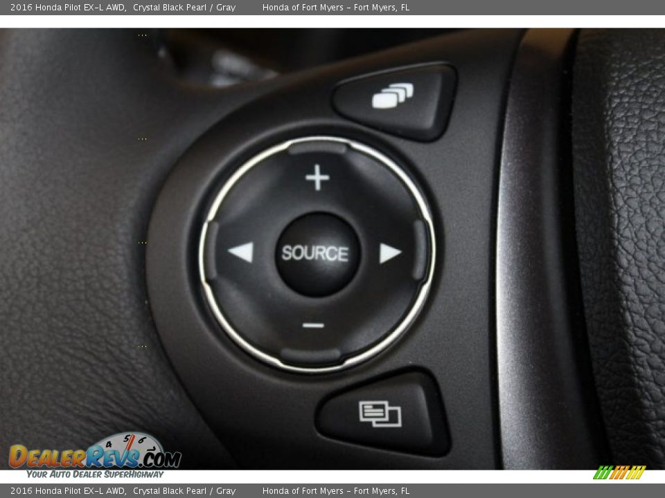 2016 Honda Pilot EX-L AWD Crystal Black Pearl / Gray Photo #12