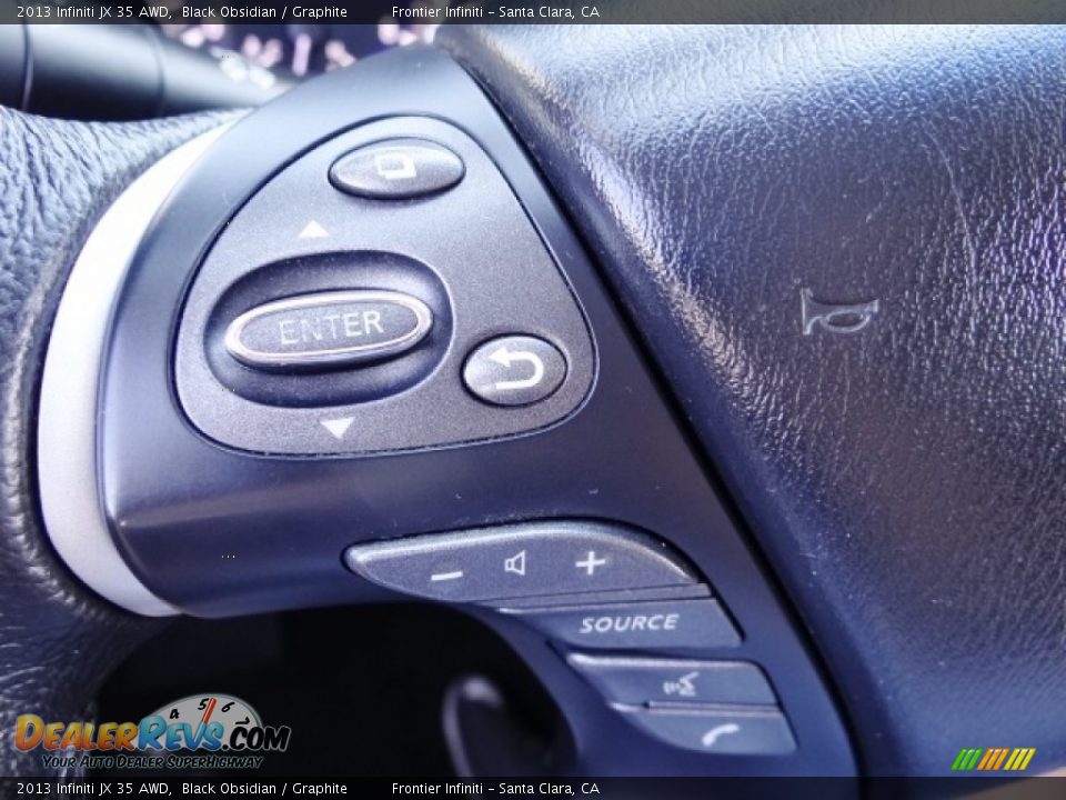 2013 Infiniti JX 35 AWD Black Obsidian / Graphite Photo #17