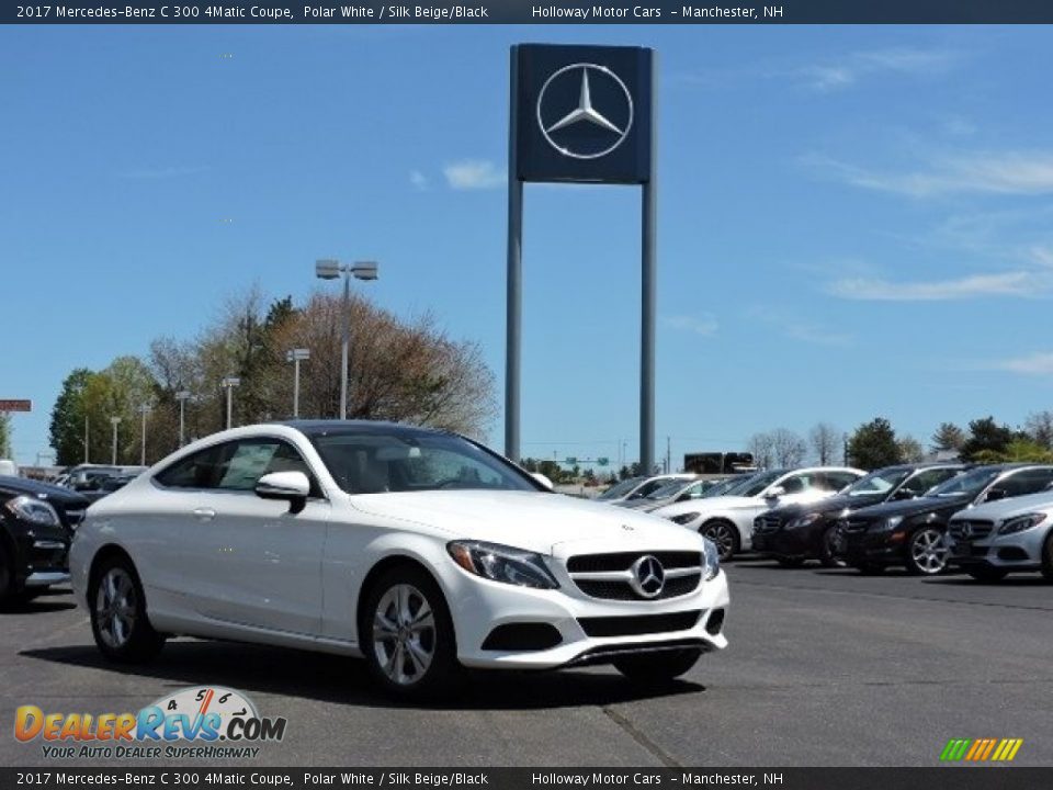 2017 Mercedes-Benz C 300 4Matic Coupe Polar White / Silk Beige/Black Photo #3