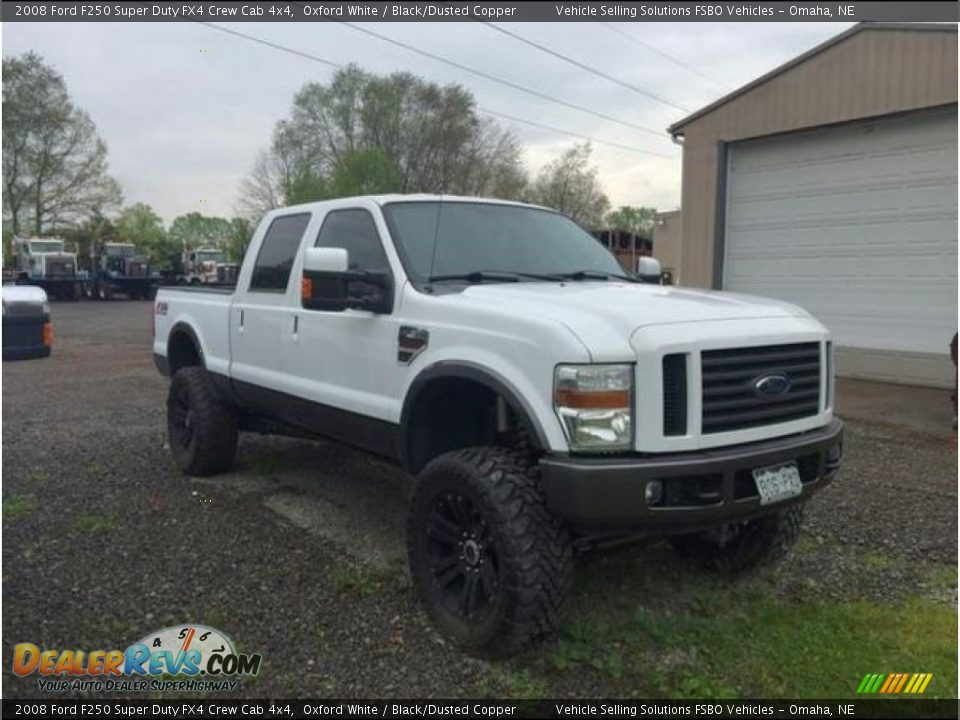 2008 Ford F250 Super Duty FX4 Crew Cab 4x4 Oxford White / Black/Dusted Copper Photo #1