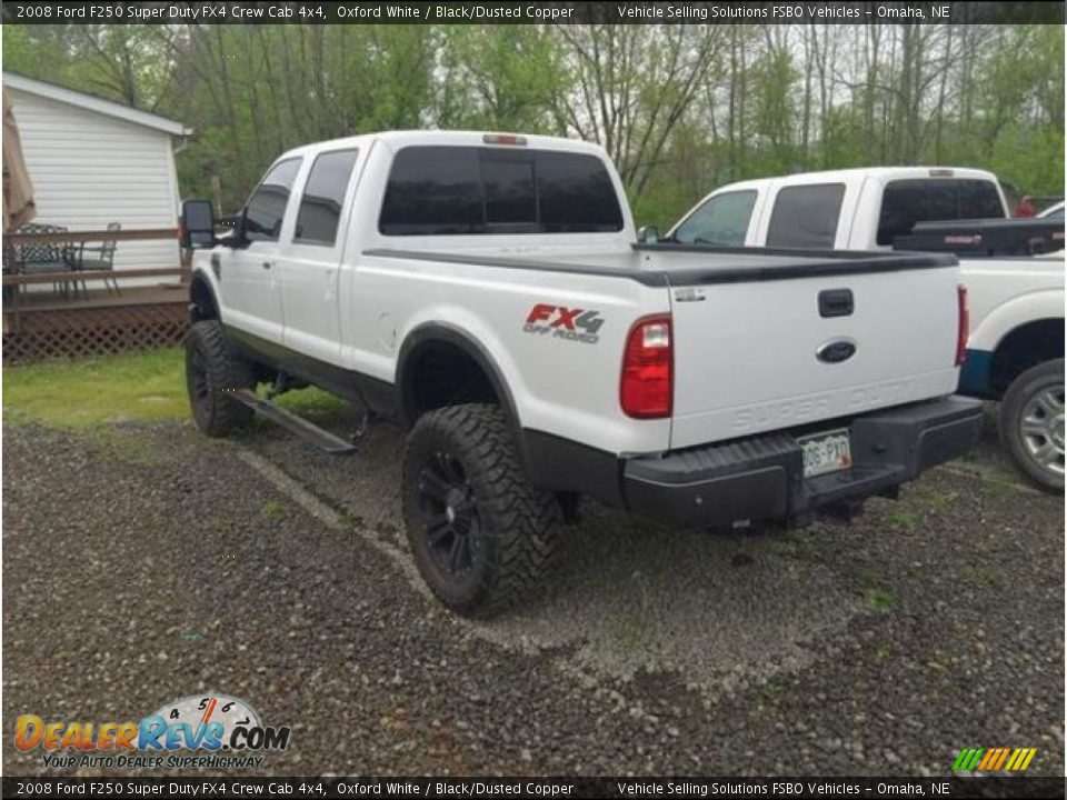 2008 Ford F250 Super Duty FX4 Crew Cab 4x4 Oxford White / Black/Dusted Copper Photo #2