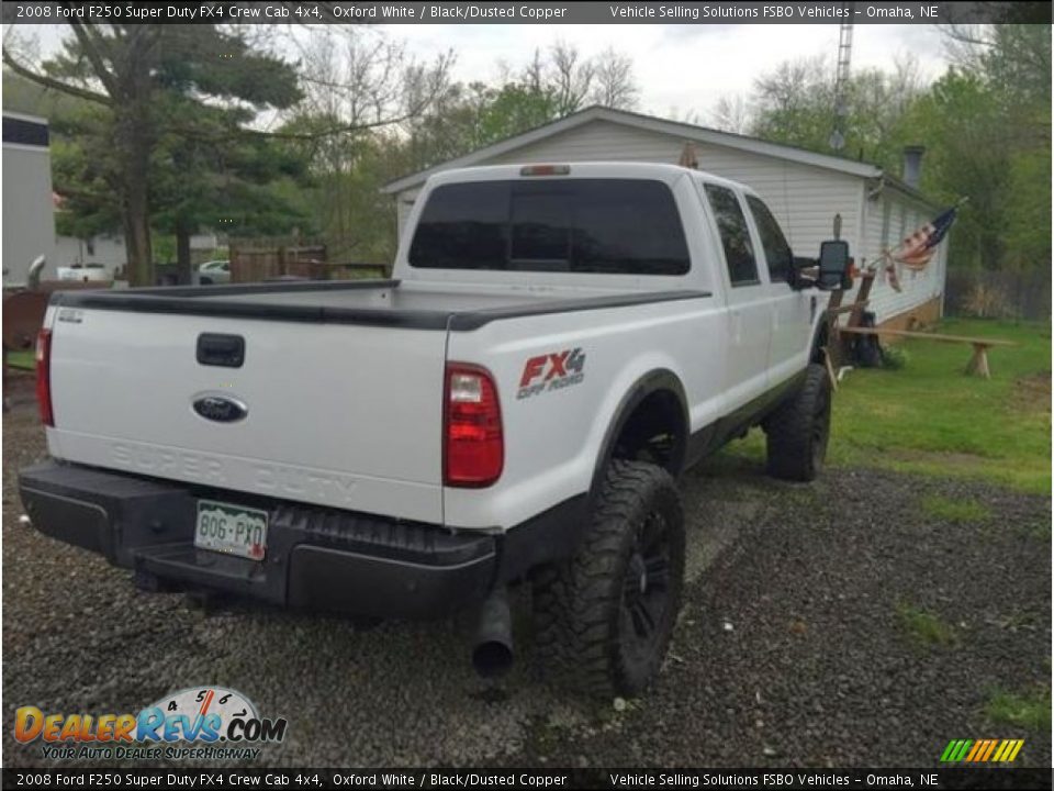 2008 Ford F250 Super Duty FX4 Crew Cab 4x4 Oxford White / Black/Dusted Copper Photo #3