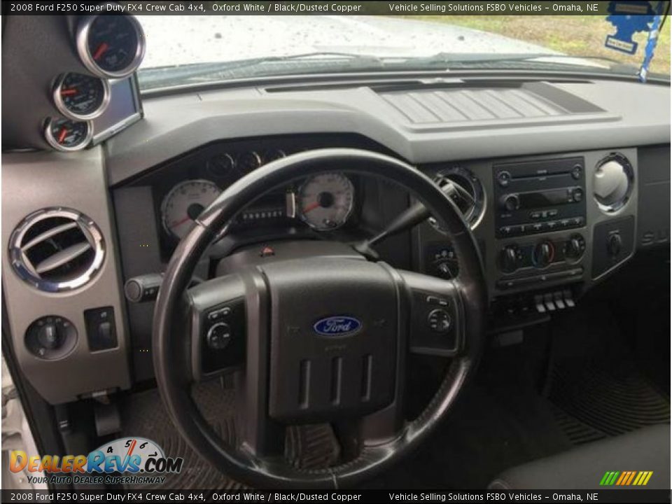 2008 Ford F250 Super Duty FX4 Crew Cab 4x4 Oxford White / Black/Dusted Copper Photo #7