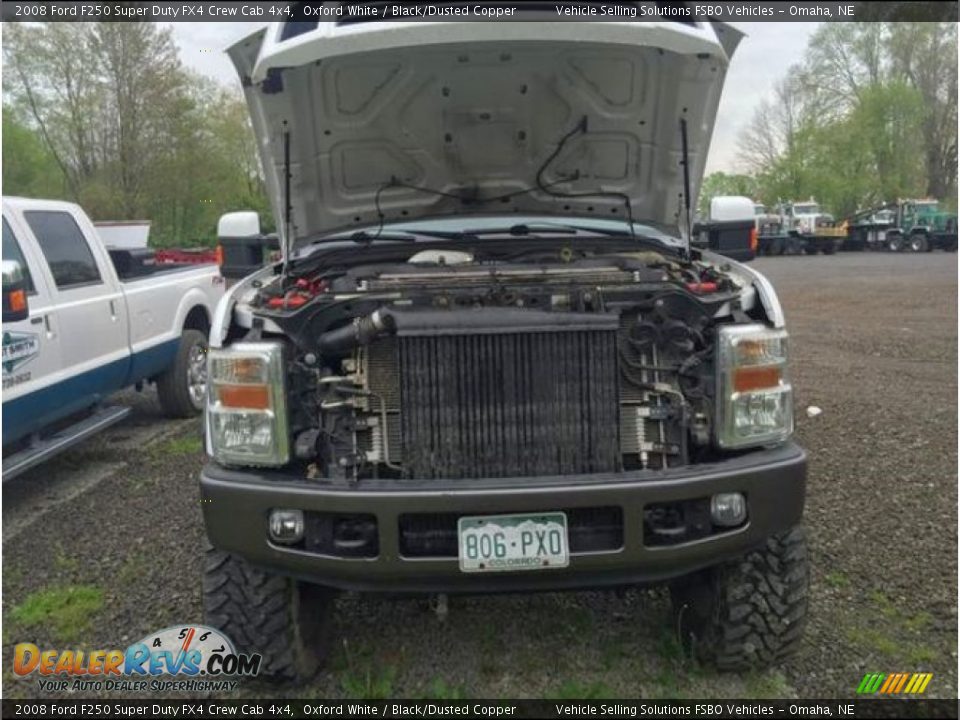 2008 Ford F250 Super Duty FX4 Crew Cab 4x4 Oxford White / Black/Dusted Copper Photo #12