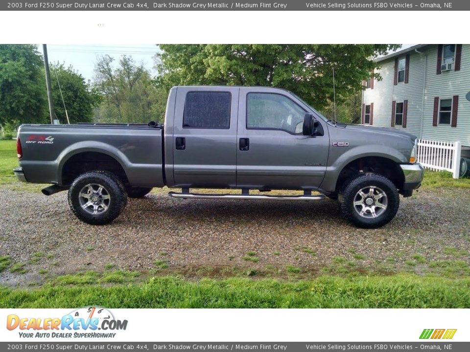 2003 Ford F250 Super Duty Lariat Crew Cab 4x4 Dark Shadow Grey Metallic / Medium Flint Grey Photo #1