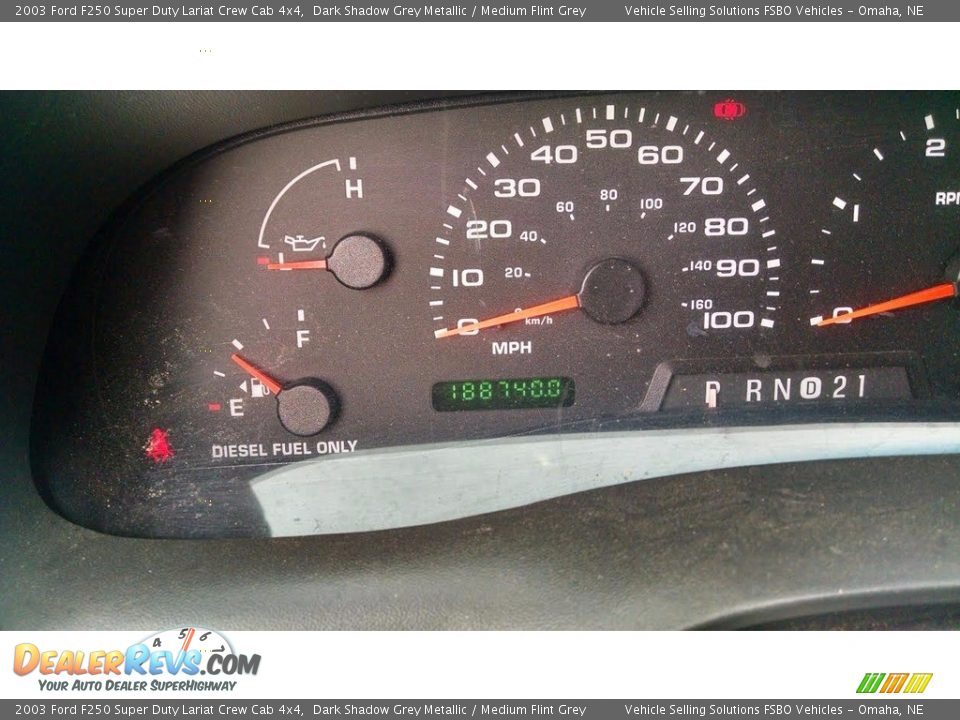 2003 Ford F250 Super Duty Lariat Crew Cab 4x4 Dark Shadow Grey Metallic / Medium Flint Grey Photo #10