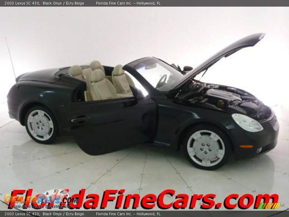 2003 Lexus SC 430 Black Onyx / Ecru Beige Photo #7