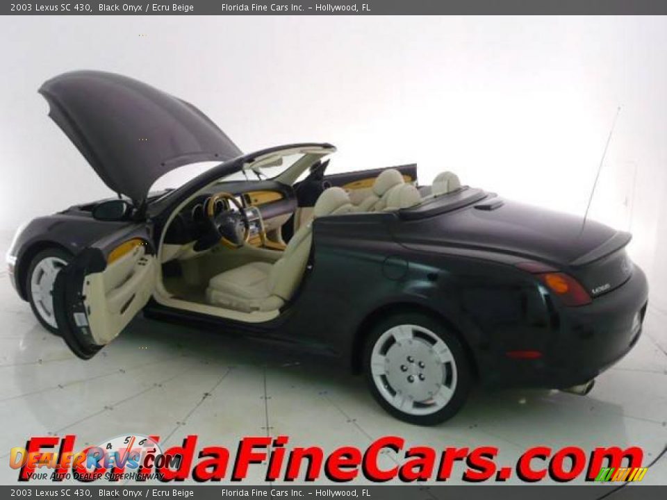2003 Lexus SC 430 Black Onyx / Ecru Beige Photo #8