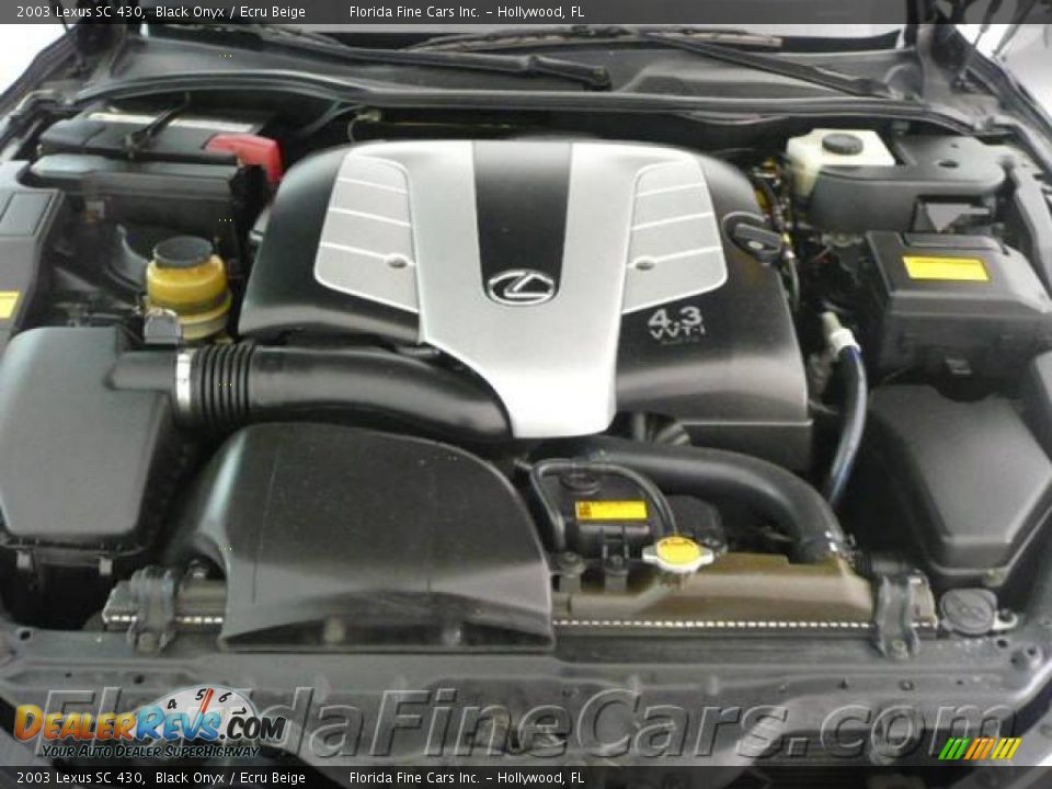 2003 Lexus SC 430 Black Onyx / Ecru Beige Photo #10