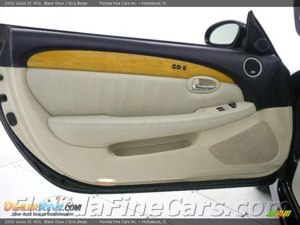 2003 Lexus SC 430 Black Onyx / Ecru Beige Photo #11