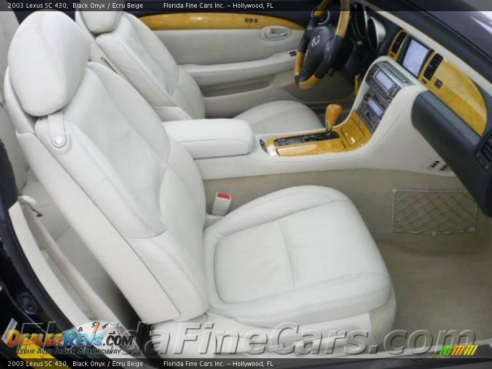 2003 Lexus SC 430 Black Onyx / Ecru Beige Photo #13