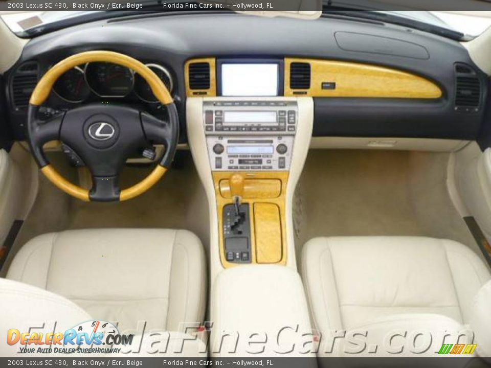 2003 Lexus SC 430 Black Onyx / Ecru Beige Photo #15