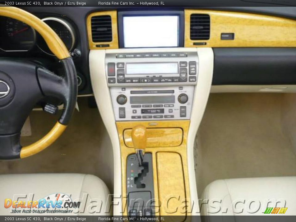2003 Lexus SC 430 Black Onyx / Ecru Beige Photo #17