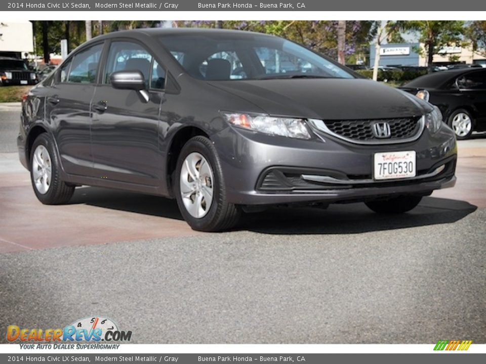 2014 Honda Civic LX Sedan Modern Steel Metallic / Gray Photo #1