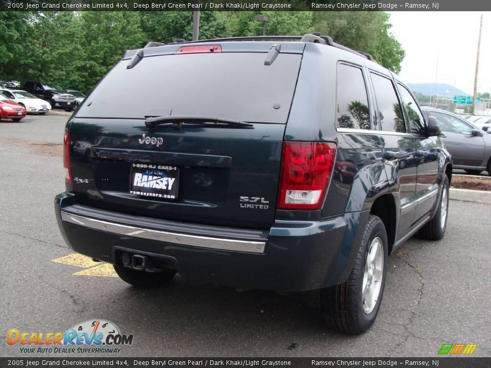 2005 Jeep Grand Cherokee Limited 4x4 Deep Beryl Green Pearl / Dark Khaki/Light Graystone Photo #4