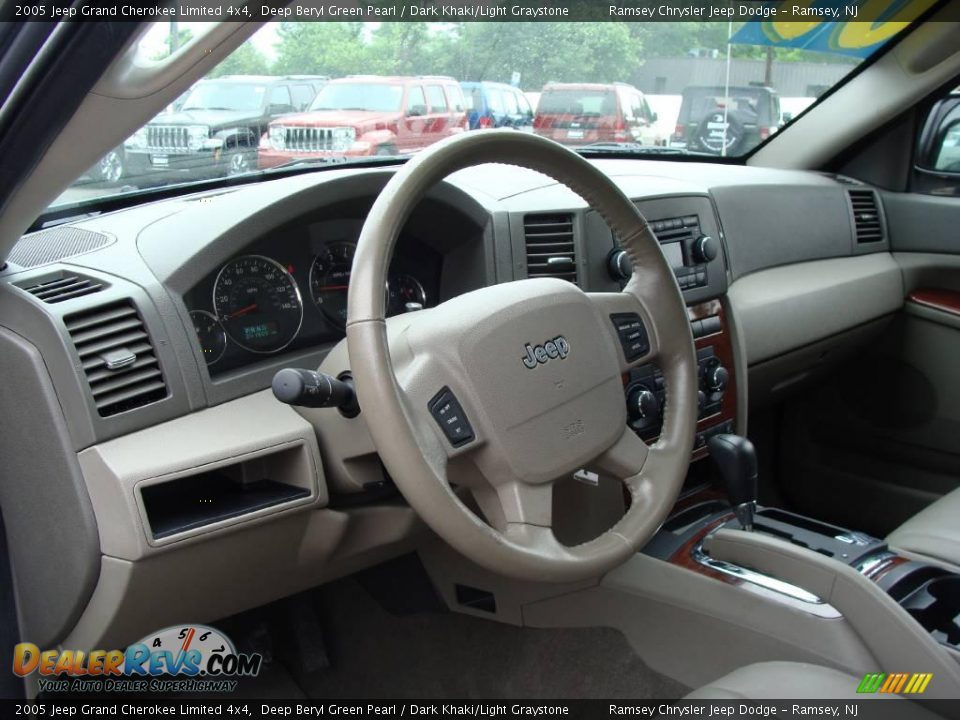 2005 Jeep Grand Cherokee Limited 4x4 Deep Beryl Green Pearl / Dark Khaki/Light Graystone Photo #9