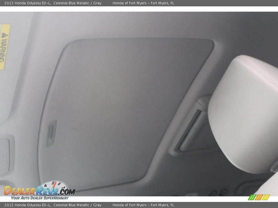2013 Honda Odyssey EX-L Celestial Blue Metallic / Gray Photo #27