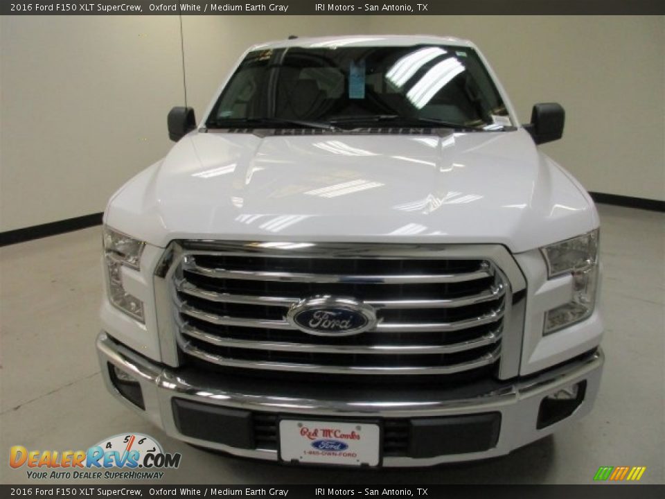 2016 Ford F150 XLT SuperCrew Oxford White / Medium Earth Gray Photo #3