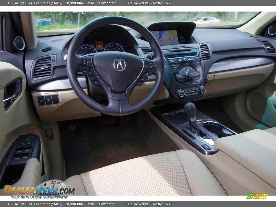 2014 Acura RDX Technology AWD Crystal Black Pearl / Parchment Photo #10