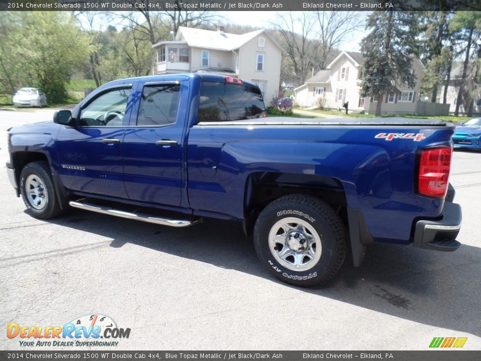 2014 Chevrolet Silverado 1500 WT Double Cab 4x4 Blue Topaz Metallic / Jet Black/Dark Ash Photo #6