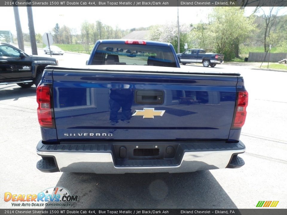 2014 Chevrolet Silverado 1500 WT Double Cab 4x4 Blue Topaz Metallic / Jet Black/Dark Ash Photo #7