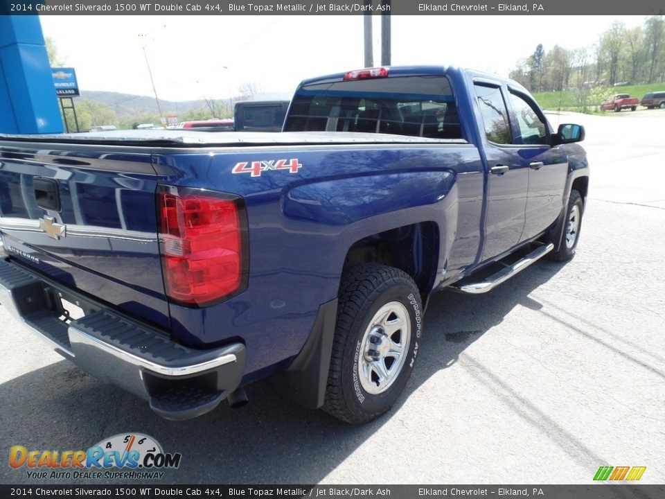 2014 Chevrolet Silverado 1500 WT Double Cab 4x4 Blue Topaz Metallic / Jet Black/Dark Ash Photo #8