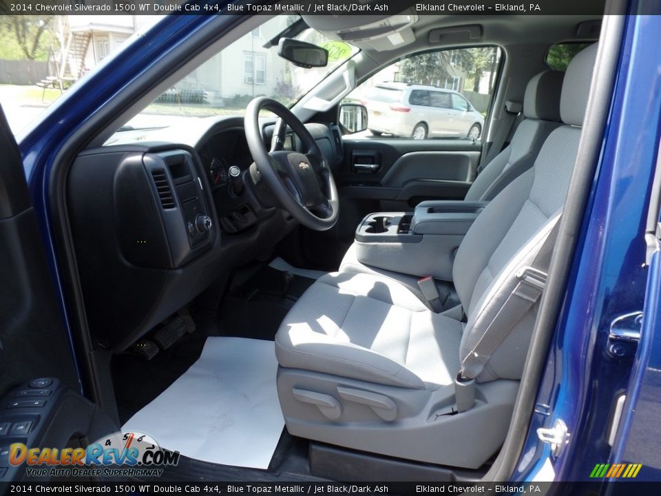 2014 Chevrolet Silverado 1500 WT Double Cab 4x4 Blue Topaz Metallic / Jet Black/Dark Ash Photo #9