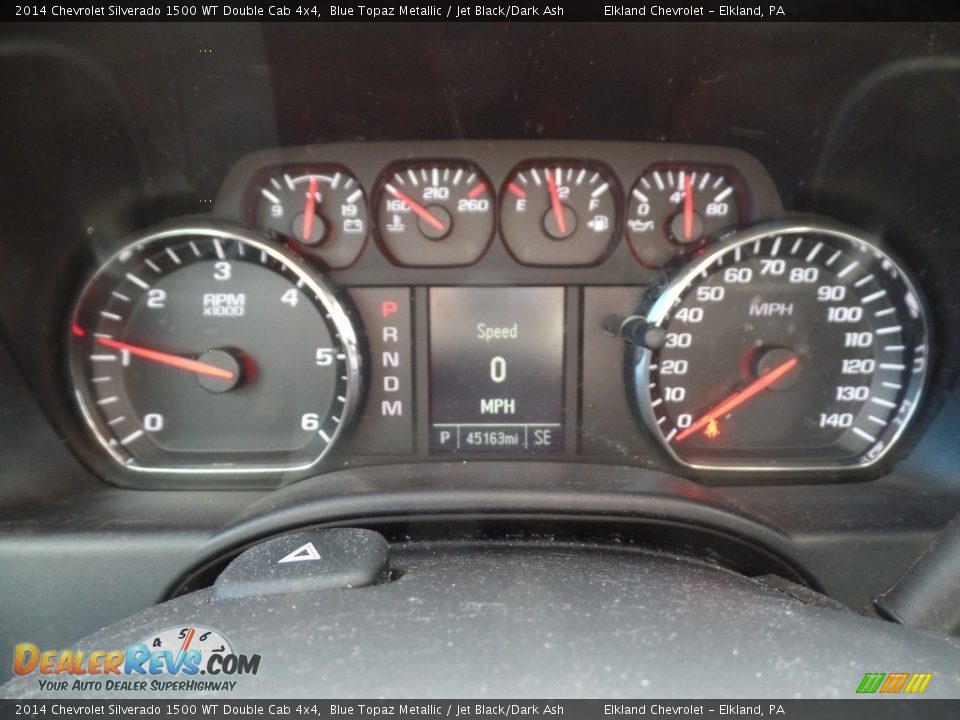 2014 Chevrolet Silverado 1500 WT Double Cab 4x4 Blue Topaz Metallic / Jet Black/Dark Ash Photo #15